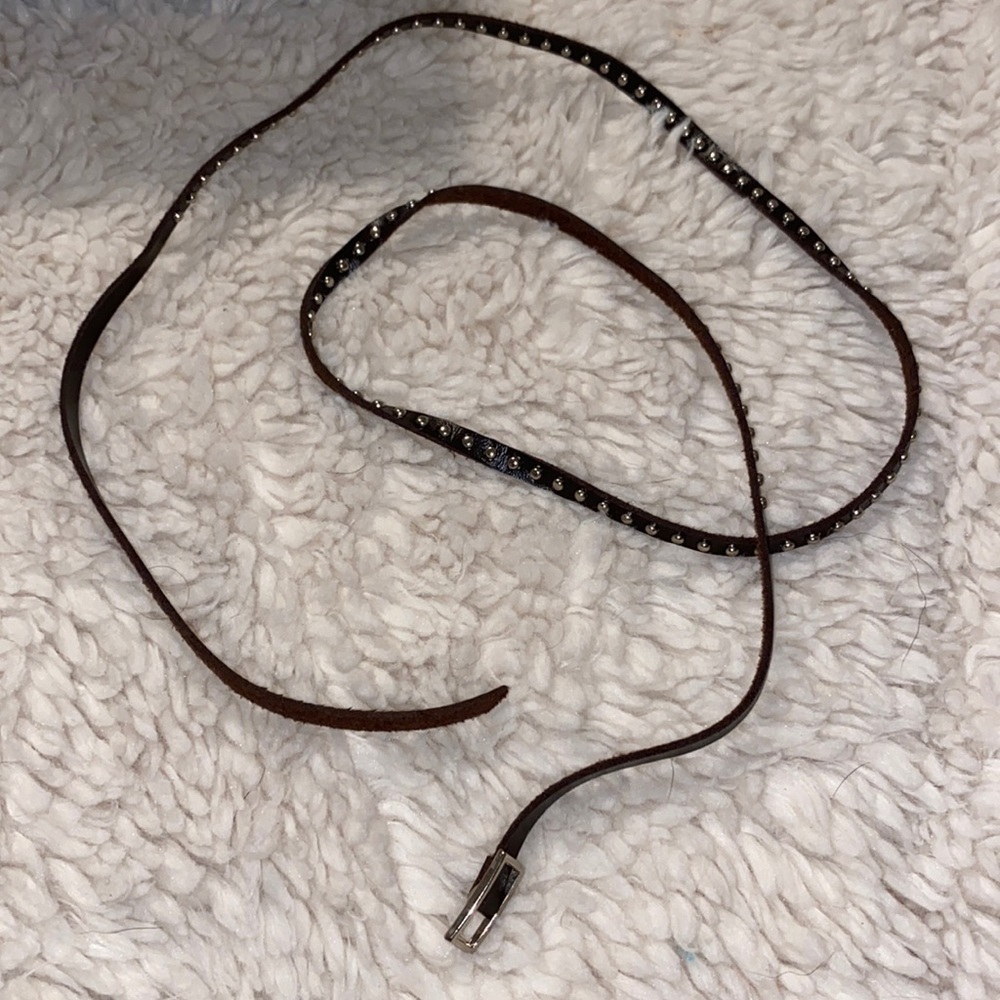 Thin Tiny Belt With Studs